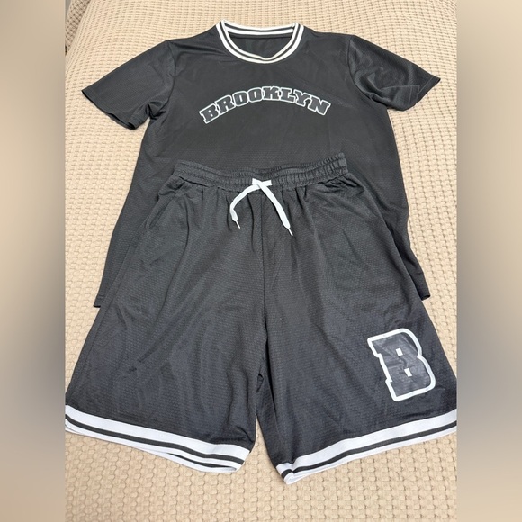 SHEIN Other - SHEIN Black Men's Athletic Shorts set
